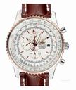 Breitling Navitimer World A24322 Round Brown Crocodile Leather Strap Watch