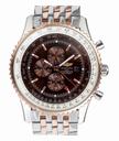 Breitling Navitimer World A2432212/B726-SS 46mm Mens Silver Rose Gold Strap Watch