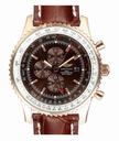Breitling Navitimer World A2432212-B726BRCD Brown Crocodile Leather Strap 46mm Brown Dial Watch