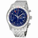 Breitling Navitimer World Blue Dial Stainless Steel Men's Watch A2432212-C651SS