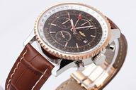 Breitling Navitimer World Pink Gold coffee Dial 46mm Automatic Watch