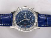 Breitling Navitimer World Steel Blue Dial Blue Stainless Steel Strap Watch