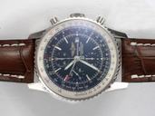 Breitling Navitimer World Steel Stainless Steel Case Mens Round Watch