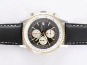 Breitling Navitimer World Yellow Gold Mens Quartz Chronograph 42mm Watch