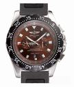 Breitling Professional Skyracer A2736423/B823-1RT Round Brown Dial Black Rubber Strap Watch