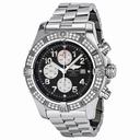 Breitling Super Avenger Chronograph Black Dial Men's Watch A1337053-B973SS