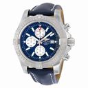 Breitling Super Avenger II Automatic Chronograph Blue Dial Blue Leather Men's Watch A1337111-C871BLLD