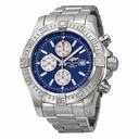Breitling Super Avenger II Blue Dial Chronograph Stainless Steel Men's Watch A1337111-C871SS