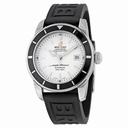 Breitling Superocean Heritage 42 Automatic Silver Dial Black Rubber Men's Watch A1732124-G717BKPT3