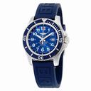 Breitling Superocean II 44 Automatic Metallic Blue Dial Blue Rubber Men's Watch A17392D8-C910BLPT3