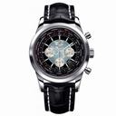 Breitling Transocean Chronograph Unitime Black Dial Automatic Men's Watch AB0510U4-BB62BKCD