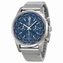 Breitling Transocean Chronograph Unitime Blue Dial stainless Steel Men's Watch AB0510U9-C879SS
