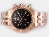 Breitling Windrider Chronomat Evolution B13048 42.5mm Black Dial Gold Stainless Steel Strap Watch