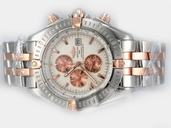 Breitling Windrider Chronomat Evolution B13356 42.5mm Silver Stainless Steel Strap White Dial Watch