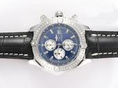 Breitling Windrider Chronomat Evolution Steel 42.5mm Blue Dial Quartz Chronograph Watch