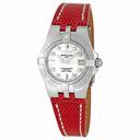 Breitling Galactic 30 White Diamond Dial Red Strap Ladies Watch A71340L2-A713RDLD