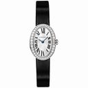 Cartier Baignoire Mini Model Diamond Bezel 18 kt White Gold Ladies Watch WB520027