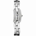 Cartier Ballerine Silver Sunray Dial Polished Solid 18K White Gold Bracelet Ladies Watch WG40033J