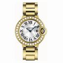 Cartier Ballon Bleu 18K Yellow Gold Diamond Ladies Watch WE9001Z3