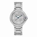 Cartier Ballon Bleu Baguette Diamond Dial 18kt White Gold Men's Watch HPI00511