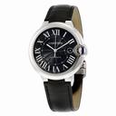 Cartier Ballon Bleu de Cartier Black Dial Black Leather Men's Watch WSBB0003