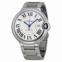 Cartier Ballon Bleu de Cartier Silver Opaline Dial Stainless Steel Men's Watch W69012Z4