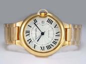 Cartier Ballon Bleu de Cartier W69003Z2 White Dial 42mm Gold 18k Gold Strap Watch