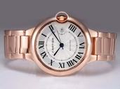Cartier Ballon Bleu de Cartier W6920047 Round Rose Gold Rose Gold Strap Watch