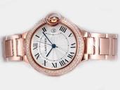 Cartier Ballon Bleu de Cartier WE9007Z3 Round Mens Stainless Steel Case Watch