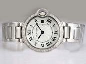 Cartier Ballon Bleu de Cartier WE9009Z3 Silver Stainless Steel Strap 28mm Womens Watch