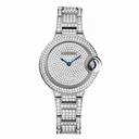 Cartier Ballon Bleu Diamond Pave Dial 18kt White Gold Ladies Watch HPI00562