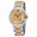 Cartier Ballon Bleu Rose Gold Dial Steel and 18kt Rose Gold Ladies Watch WE902054