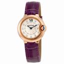 Cartier Ballon Bleu Silver Dial Diamond 18K Rose Gold Ladies Watch WJBB0019