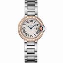 Cartier Ballon Bleu Silver Dial Stainless Steel Ladies Watch WE902079