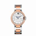 Cartier Ballon Bleu Silver Diamond Dial Steel and Rose Gold Ladies Watch WE902077