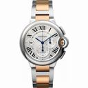 Cartier Ballon Bleu Silvered guilloche Dial Men's Watch W6920075