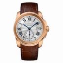 Cartier Caliber Silver Dial 18k Pink Gold Men's Watch WGCA0003