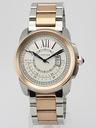 Cartier Calibre de Cartier W7100004 White Dial 42mm Gold Rose Gold Strap Watch