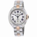 Cartier Cle de Cartier Silvered Flinque Sunray Effect Dial Automatic Ladies Watch W2CL0004