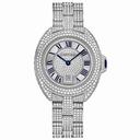 Cartier Cle Silver Diamond Pave Dial 18K White Gold Automatic Ladies Watch HPI00980