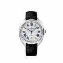 Cartier Cle Silvered Flinque Dial Steel Men's Watch WGCL0005