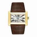 Cartier Divan White Dial 18K Yellow Gold Automatic Ladies Watch W6300856