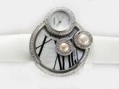 Cartier Libre WJ304850 White Cow Leather Strap White Dial Round Watch