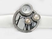 Cartier Libre WJ304850 White Dial Round White Cow Leather Strap Watch