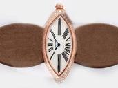 Cartier Montre WJ303050 Diamond Bezel White Dial Quartz Watch