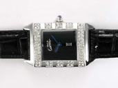 Cartier Pasha de Cartier 82321 Quartz Rectangle Black Dial Watch