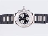Cartier Pasha de Cartier CT21618-B Quartz Chronograph 30mm Black Dial Watch