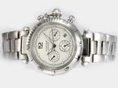 Cartier Pasha de Cartier CT26916 Silver Stainless Steel Strap Stainless Steel Bezel Mens Watch