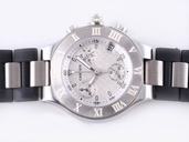 Cartier Pasha de Cartier W10109T2 Quartz Chronograph Stainless Steel Bezel Watch
