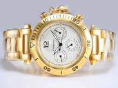 Cartier Pasha de Cartier W30140D1 Stainless Steel Case White Dial Watch